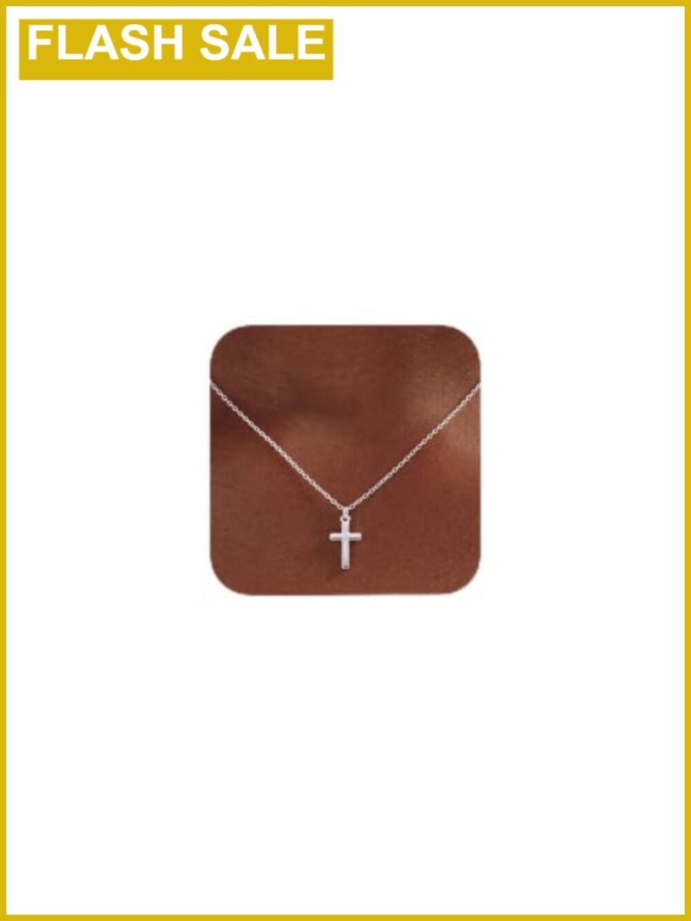 S925 Sterling Silver Cross Necklace Cable Chain Pendant Women Religious Jewelry